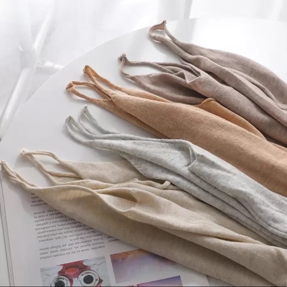 ⭐️HP⭐️ Cashmere dress tank womens basic soft knit dress cami midi dresses cream - Picture 3 of 13